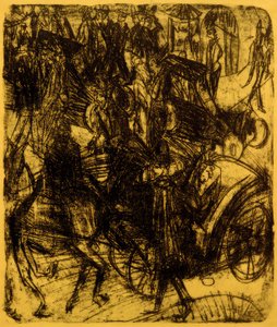 ライプツィガー通り、交差点 作： Ernst Ludwig Kirchner